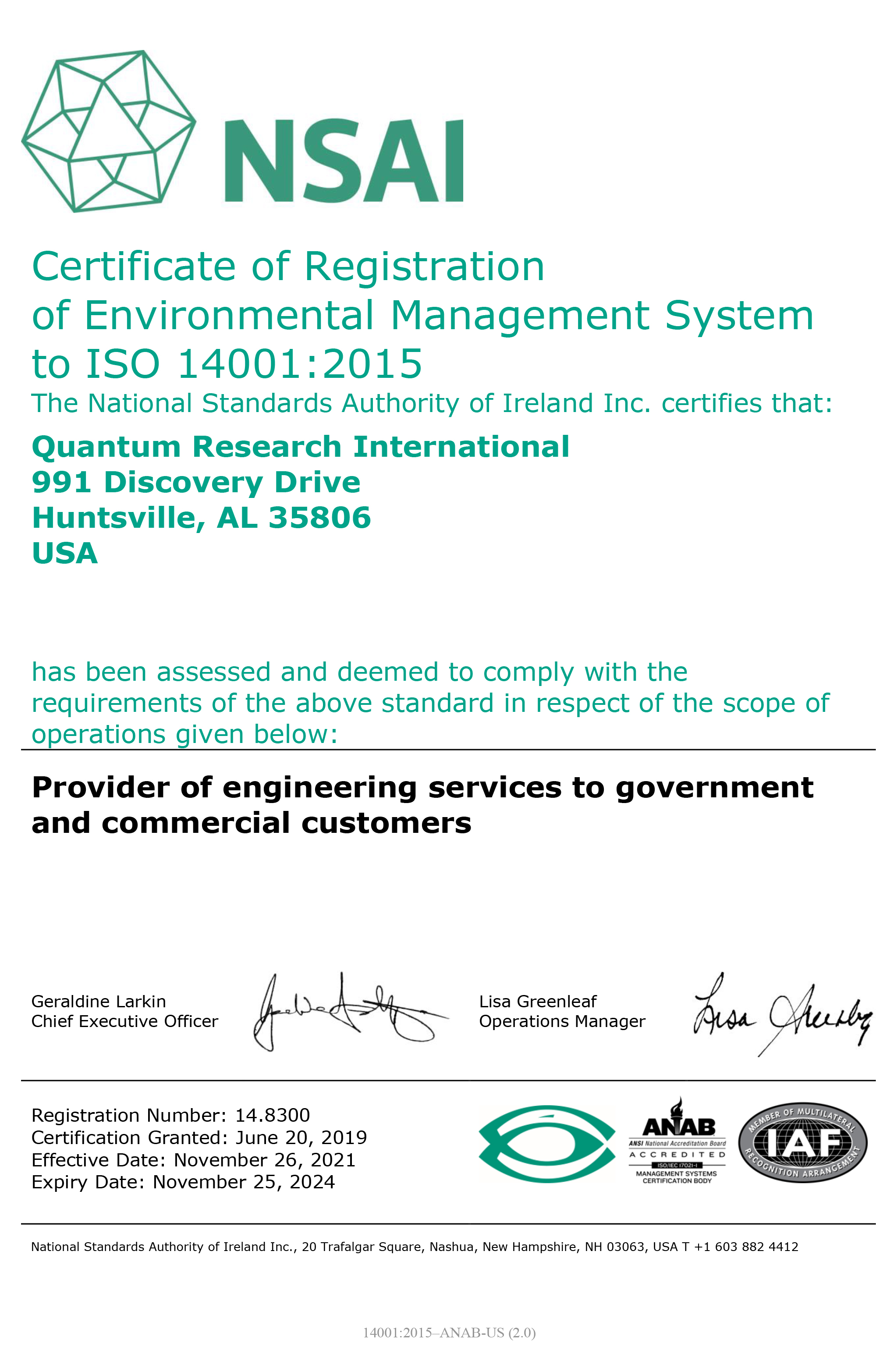ISO Quality Cert
